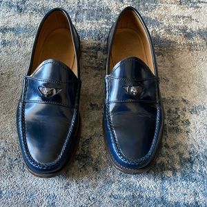 Navy blue Gucci men loafers